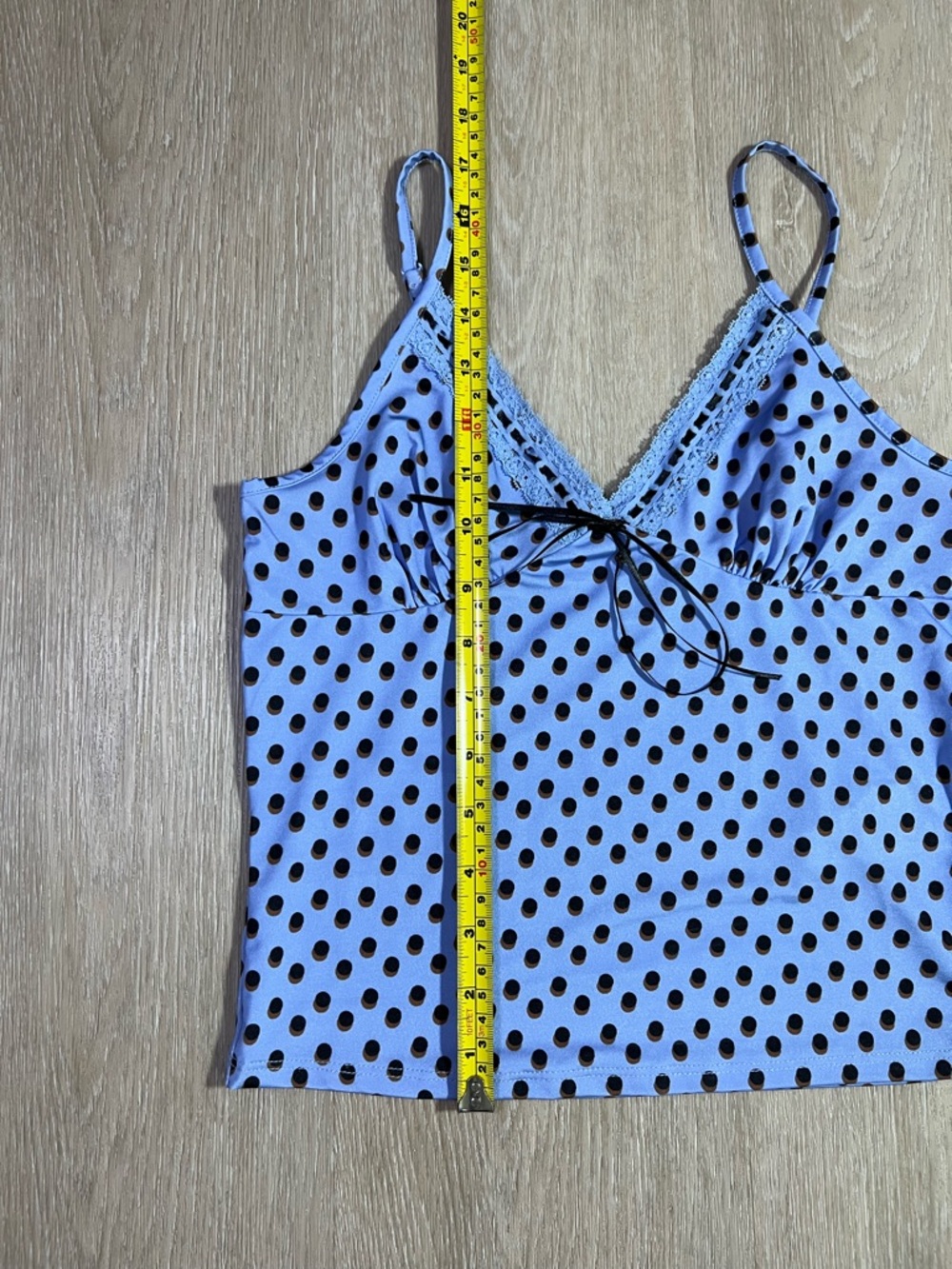Kimchi Blue Polka Dot Lace-Trim Women’s Small Cami Tank Top Chic Elegant - Picture 4 of 5
